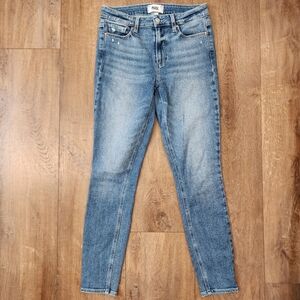 Paige Hoxton Ankle Jeans Denim Rock Show Distressed Slim Fit Women's size 29